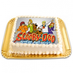 Desene animate Tort cu poza Scooby Doo