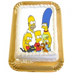 Desene animate Tort cu poza Simpsons